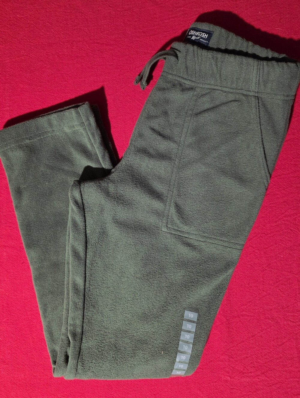 OshKosh B'gosh Olive Green Kids Fleece Jogger Pants